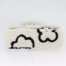 CHANEL Matelasse 25 Chain Shoulder Bag Mouton White Silver CC Auth 172561SM-5