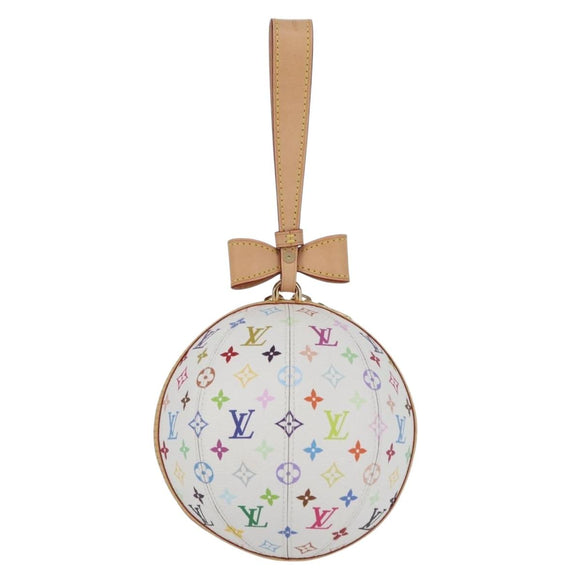 LOUIS VUITTON Monogram Multicolor LV x TM Rolling Bag White M13710 Auth 172562SM