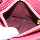 Miu Miu Matelasse Wallet Hand Bag Leather Pink Gold Auth 172563-20
