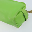 HERMES Scribe Pen Case Leather Light green Auth 172578-15