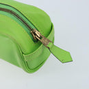 HERMES Scribe Pen Case Leather Light green Auth 172578-8