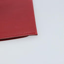 HERMES Card Case Leather Red Auth 172579-11