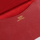 HERMES Card Case Leather Red Auth 172579-13