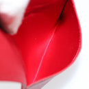 HERMES Card Case Leather Red Auth 172579-14