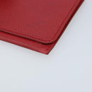 HERMES Card Case Leather Red Auth 172579-8