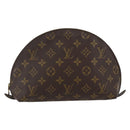 LOUIS VUITTON Monogram Trousse Demi Ronde Cosmetic Pouch M47520 LV Auth 172583-13