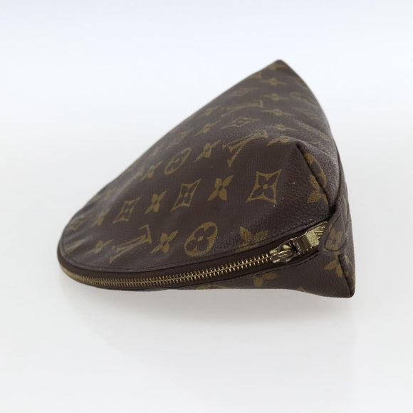 LOUIS VUITTON Monogram Trousse Demi Ronde Cosmetic Pouch M47520 LV Auth 172583