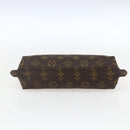 LOUIS VUITTON Monogram Trousse Demi Ronde Cosmetic Pouch M47520 LV Auth 172583-6