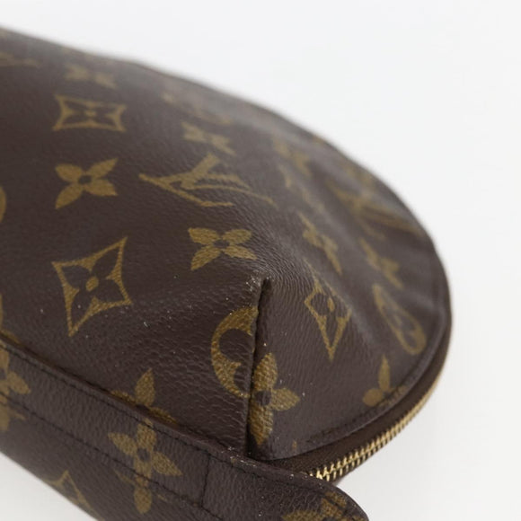 LOUIS VUITTON Monogram Trousse Demi Ronde Cosmetic Pouch M47520 LV Auth 172583