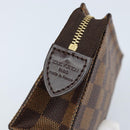 LOUIS VUITTON Damier Ebene Poche Toilette 15 Pouch N47548 LV Auth 172588V-8