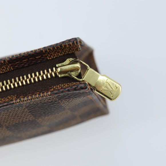 LOUIS VUITTON Damier Ebene Poche Toilette 15 Etui N47548 LV Auth 172588V
