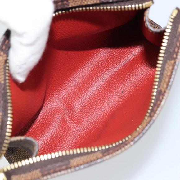 LOUIS VUITTON Damier Ebene Poche Toilette 15 Pouch N47548 LV Auth 172588V
