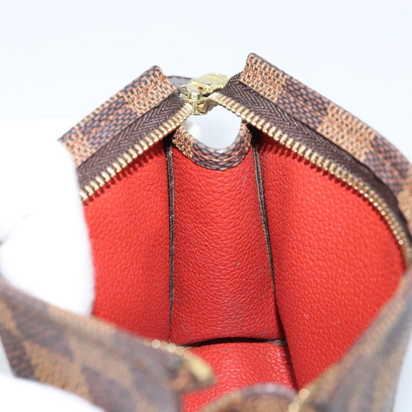 LOUIS VUITTON Damier Ebene Poche Toilette 15 Pouch N47548 LV Auth 172588V