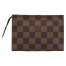 LOUIS VUITTON Damier Ebene Poche Toilette 15 Etui N47548 LV Auth 172588V-2