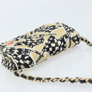 CHANEL Chain Mini Matelasse 12 Shoulder Bag Satin Beige Gold CC Auth 172590SAM-6