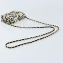 CHANEL Chain Mini Matelasse 12 Shoulder Bag Satin Beige Gold CC Auth 172590SAM-7