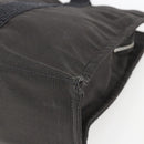 HERMES Her Line Tote MM Hand Bag Canvas Gray Silver Auth 172598-15