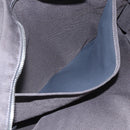 HERMES Her Line Tote MM Hand Bag Canvas Gray Silver Auth 172598-11