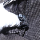HERMES Her Line Tote MM Hand Bag Canvas Gray Silver Auth 172598-12