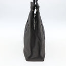 HERMES Her Line Tote MM Hand Bag Canvas Gray Silver Auth 172598-4
