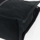 HERMES Fourre Tout MM Hand Bag Canvas Black Silver Auth 172610-12