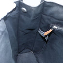 HERMES Fourre Tout MM Hand Bag Canvas Black Silver Auth 172610-16