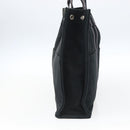 HERMES Fourre Tout MM Hand Bag Canvas Black Silver Auth 172610-4