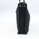 HERMES Fourre Tout MM Hand Bag Canvas Black Silver Auth 172610-5