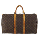 LOUIS VUITTON Monogram Keepall 50 Boston Bag M41426 LV Auth 172614-13