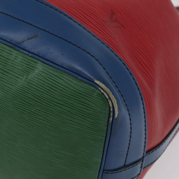 LOUIS VUITTON Epi Noe Shoulder Bag Tricolor Red Blue M44084 LV Auth 172622