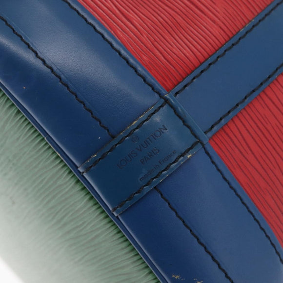 LOUIS VUITTON Epi Noe Shoulder Bag Tricolor Red Blue M44084 LV Auth 172622