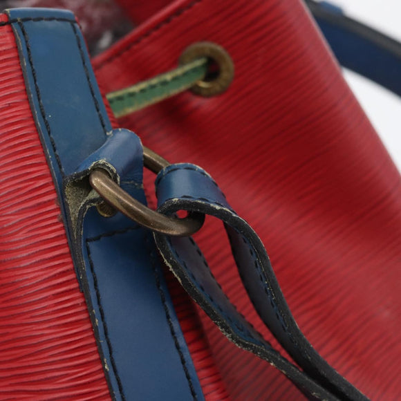 LOUIS VUITTON Epi Noe Shoulder Bag Tricolor Red Blue M44084 LV Auth 172622
