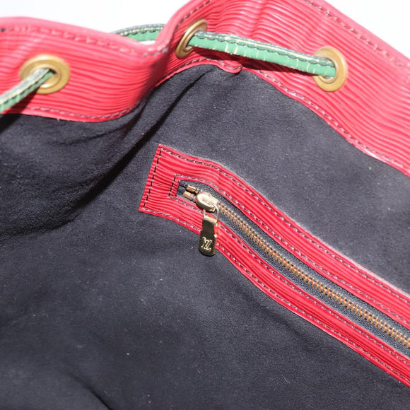 LOUIS VUITTON Epi Noe Shoulder Bag Tricolor Red Blue M44084 LV Auth 172622