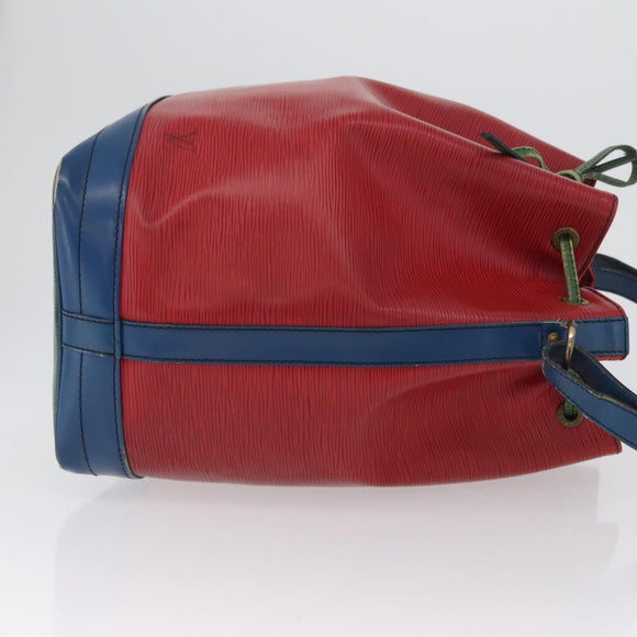 LOUIS VUITTON Epi Noe Shoulder Bag Tricolor Red Blue M44084 LV Auth 172622