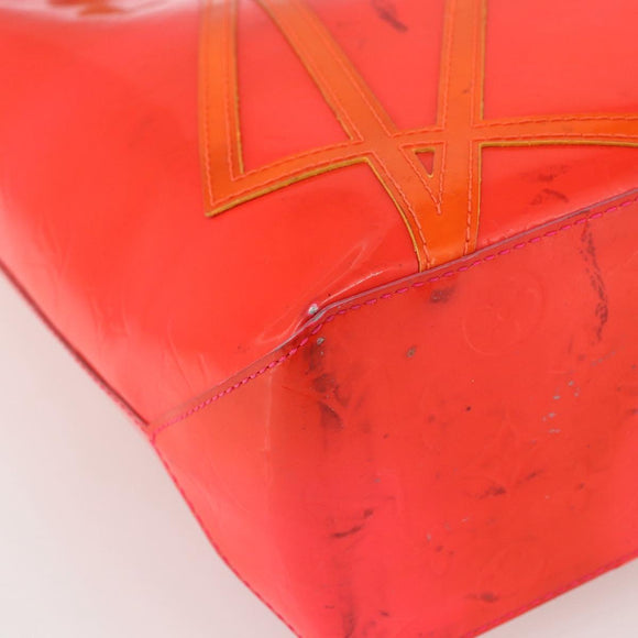 LOUIS VUITTON Monogram Vernis Fluo Reade MM Hand Bag Pink M91900 LV Auth 172626