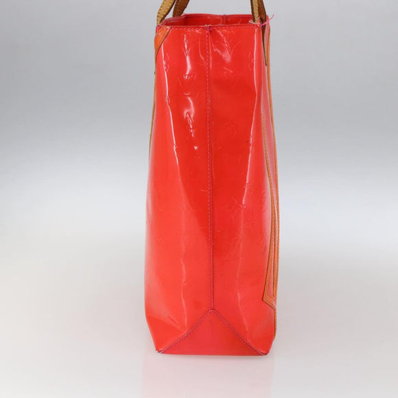 LOUIS VUITTON Monogram Vernis Fluo Reade MM Hand Bag Pink M91900 LV Auth 172626