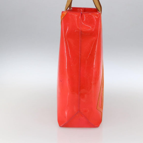 LOUIS VUITTON Monogram Vernis Fluo Reade MM Hand Bag Pink M91900 LV Auth 172626