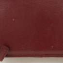 CHANEL Matelasse Chain Backpack Leather Bordeaux Silver CC Auth 172627A-11