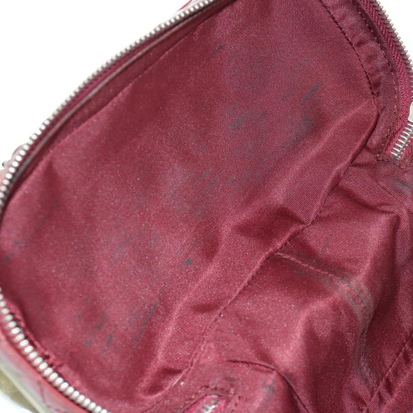 CHANEL Matelasse Chain Backpack Leather Bordeaux Silver CC Auth 172627A