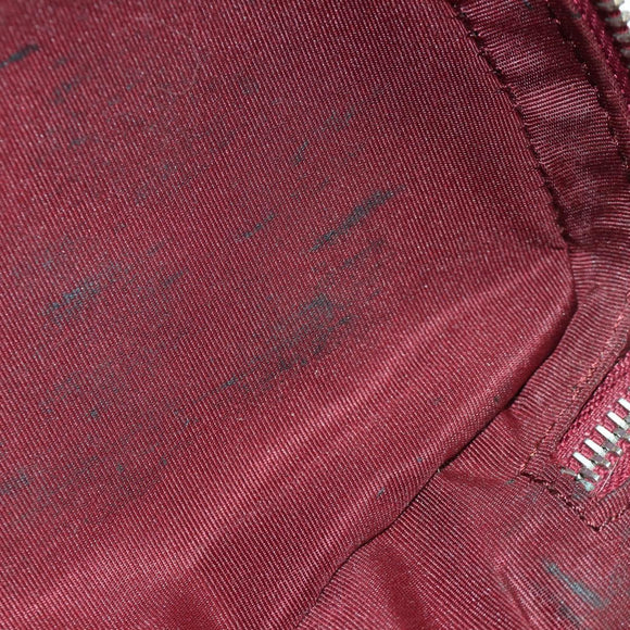 CHANEL Matelasse Chain Backpack Leather Bordeaux Silver CC Auth 172627A