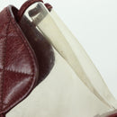 CHANEL Matelasse Chain Backpack Leather Bordeaux Silver CC Auth 172627A-28