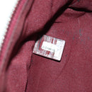 CHANEL Matelasse Chain Backpack Leather Bordeaux Silver CC Auth 172627A-29