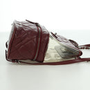 CHANEL Matelasse Chain Backpack Leather Bordeaux Silver CC Auth 172627A-5