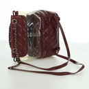 CHANEL Matelasse Chain Backpack Leather Bordeaux Silver CC Auth 172627A-7
