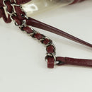 CHANEL Matelasse Chain Backpack Leather Bordeaux Silver CC Auth 172627A-8