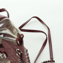 CHANEL Matelasse Chain Backpack Leather Bordeaux Silver CC Auth 172627A-9