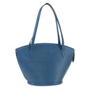 LOUIS VUITTON Epi Saint Jacques Shopping Schultertasche Blau M52275 LV Auth 172629-1