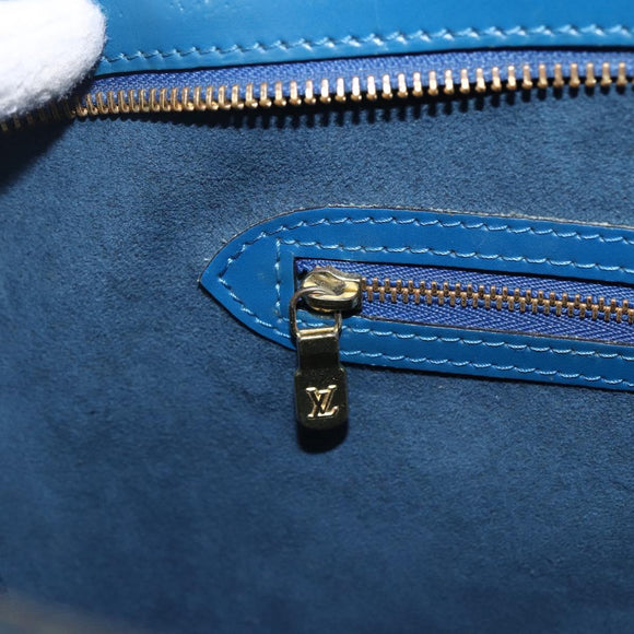 LOUIS VUITTON Epi Saint Jacques Shopping Schultertasche Blau M52275 LV Auth 172629
