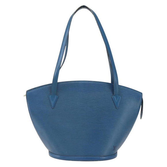 LOUIS VUITTON Epi Saint Jacques Shopping Schultertasche Blau M52275 LV Auth 172629