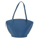 LOUIS VUITTON Epi Saint Jacques Shopping Schultertasche Blau M52275 LV Auth 172629-3